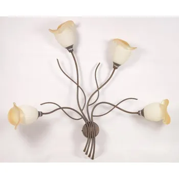 Nástěnné svítidlo Hnědá nástěnná lampa 4xE14 Renaissance