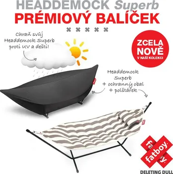 Houpací síť Fatboy Headdemock Superb Deluxe Stripe Cacao