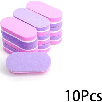 Mini bloky na nehty pro manikúru a pedikúru | pilník, leštící blok - Růžová fialová 10 ks