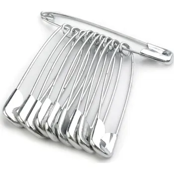 Spínací špendlíky délka 45 mm - nikl (50 svaz.)