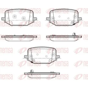 Brzdová destička Sada brzdových destiček, kotoučová brzda REMSA 1933.02