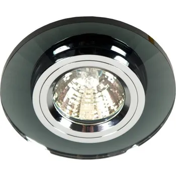 Pevné stropní svítidlo, sklo, černé/chromové, kulaté, SS-10