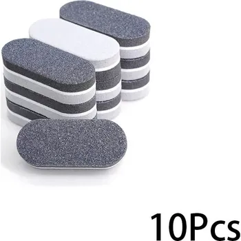 Mini bloky na nehty pro manikúru a pedikúru | pilník, leštící blok - Černá Šedá 10 ks