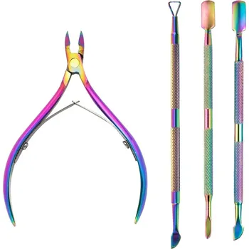 Profesionální manikúrnía sada se zatlačovačem kůžičky | sada na manikúru, kleštičky na nehty - 04