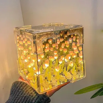 Noční světlo Kreativní diy tulipánová noční lampa pro romantickou atmosféru | dekorativní osvětlení 21 ks - C