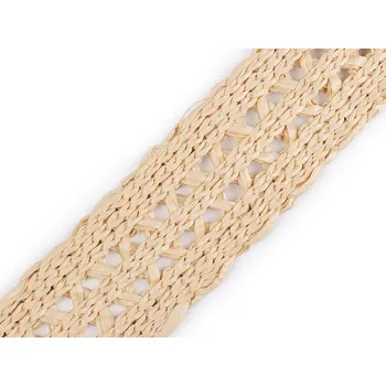Splétaný popruh šíře 50 mm imitace slámy