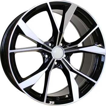 Alu kolo Alu kola Racing Line B5808, 18x8 5x112 ET41, černá + leštění (zátěžová) vhodné pro VW Scirocco