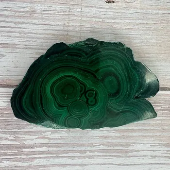 Malachit Kongo Stalaktitový řez 9 cca 9,5 x 5,9 cm, 109 g