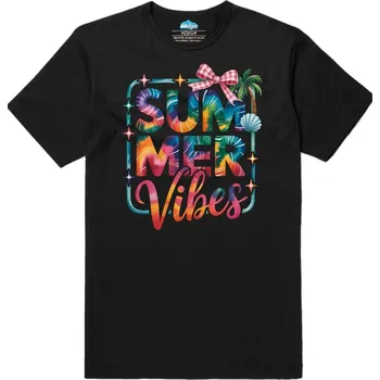 Pánské tričko Pánské tričko Letní nálada Summer Vibes (Velikost: L, Barva: Černá)