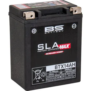 Motobaterie Továrně aktivovaná motocyklová baterie BS-BATTERY BTX14AH (FA) (YTX14AH (FA)) SLA MAX