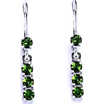 Náušnice Stříbrné visací náušnice Swarovski fern green- NK1339/1323 (Stříbrné náušnice Swarovski)