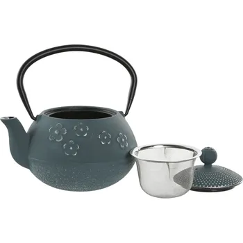 Kuchyňský gril Litinová čajová konvice Home ESPRIT Orientální Modrá (800 ml) (16 x 14 x 15,5 cm)