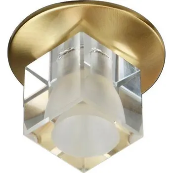 Stropní svítidlo G4, saténově zlaté, krystalové, 20W