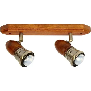 Stropní svítidlo Parteo 2X40W E14 R50 tmavé dřevo patina