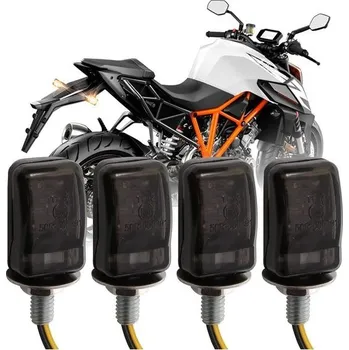 Směrový světlomet JMTBNO 4x Motocyklová směrová světla Schválené M6 Mini Blinkry 6 LED Univerzální 12V jantarová