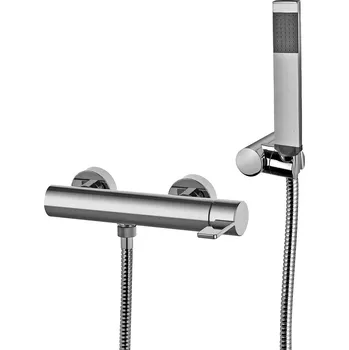 Vodovodní baterie Paffoni ROCK sprchová baterie se sprchovým kompletem Barva: Ocelový vzhled RO168DST