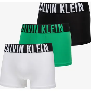 Pánská móda Boxerky Calvin Klein Intense Power Cotton Stretch Trunk 3-Pack White/ Black/ Blossom Green M
