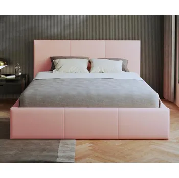 Postel Čalouněná postel 160x200 cm VIP se zdvižným roštem RŮŽOVÁ