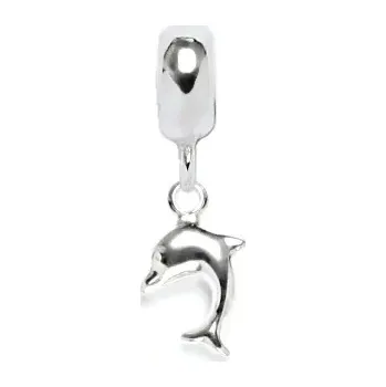Přívěsek stříbrný korálek delfín