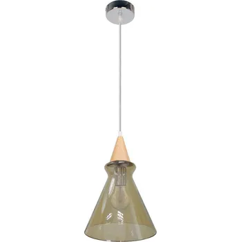 Skleněná závěsná lampa, kouřové stínidlo, 60W, E27, Enriks 3