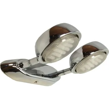 Nástěnné svítidlo Dvojitá chromová nástěnná lampa Vision