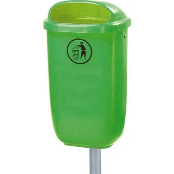 Venkovní odpadkový koš Plastový koš - světle zelený 50L
