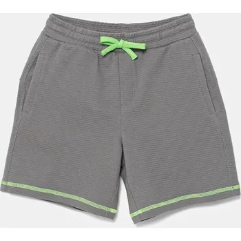 Chlapecké kraťasy Dětské bavlněné šortky United Colors of Benetton šedá barva, nastavitelný pas, 38OHG901V 38OHG901V.P.Seasonal 90X, vel. 82