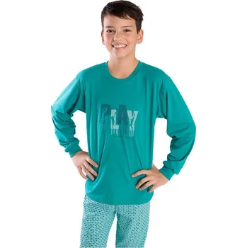 Chlapecké pyžamo Bettymode Chlapecké pyžamo PLAY BASKETBALL dlouhý rukáv, 170