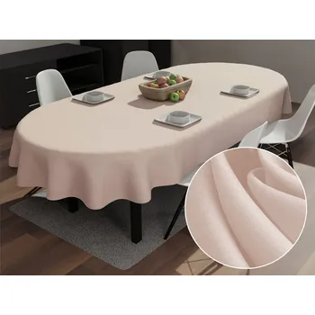 ubrus Dekorační oválný ubrus Rongo RG-089 Světle béžový 60x100 cm