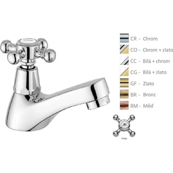 Vodovodní baterie Paffoni VIOLA umyvadlový ventil 1/2" Barva: Bronz VLV090BR