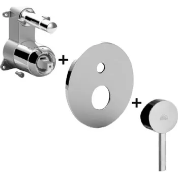 Vodovodní baterie Paffoni BIRILLO vrchní sada vanové podomítkové baterie Barva: Chrom BIBOX015CR