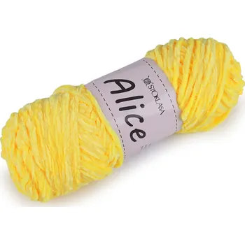 Příze Pletací žinylková příze Alice 100 g Varianta: 20 žlutá, Balení: 1 ks