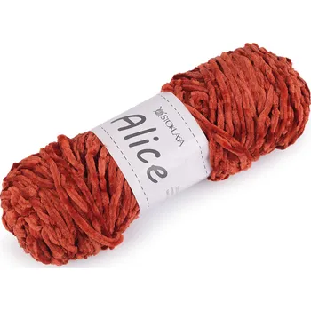 Příze Pletací žinylková příze Alice 100 g Varianta: 21 rezavá, Balení: 1 ks