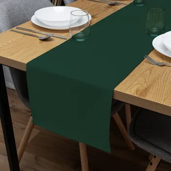 ubrus Dekorační běhoun na stůl Rongo RG-086 Lahvově zelený 20x120 cm