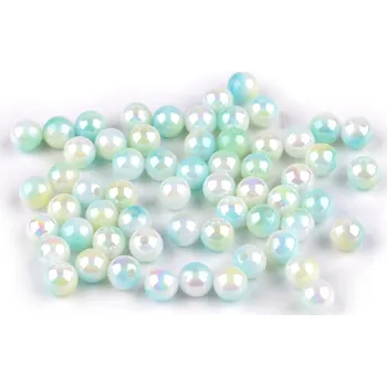 Korálek Plastové korálky s mermaid efektem Ø6 mm Varianta: 7 mint, Balení: 20 g