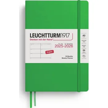 Diář Weekly Planner 2026 Medium (A5) 18 Months Spring Leaf