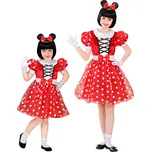 Dívčí kostým Minnie (šaty, ouška) - Pro věk 4-5 let (116 cm)