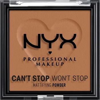 Pudr NYX Professional Makeup Mattifying matující pudr na obličej 08 mocha, 6 g
