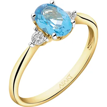 Prsten Zlatý prsten s brilianty a topazem - ryzost 585 - 110.838
