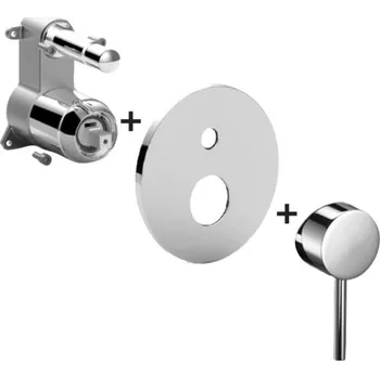 Vodovodní baterie Paffoni LIGHT vrchní sada vanové podomítkové baterie Barva: Chrom LIGBOX015CR