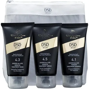 Kosmetická sada DSD DIXIDOX DE LUXE Travel Set - 4.1 Obnovující šampon 50 ml + 4.3 Obnovující maska 50 ml + 4.5 Obnovující sérum 3 x 50 ml