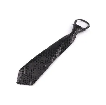 Galanterie Kravata s flitry - 1 ks - 6 černá