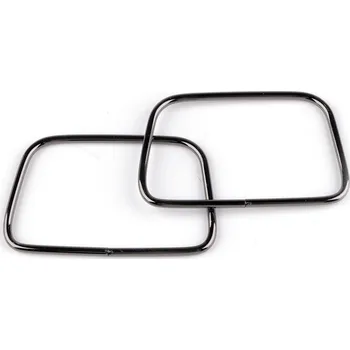 Kovová ucha na tašky 7x11 cm, barva 2 nikl černý