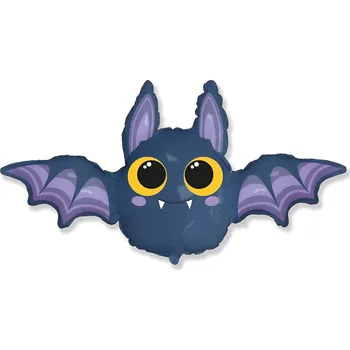 Balónek Flexmetal Balonek fóliový Netopýr fialový, 113 cm