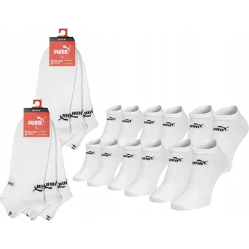 PUMA BALENÍ 6 KUSŮ kotníkové ponožky Ponožky vel. 43/46, bílé