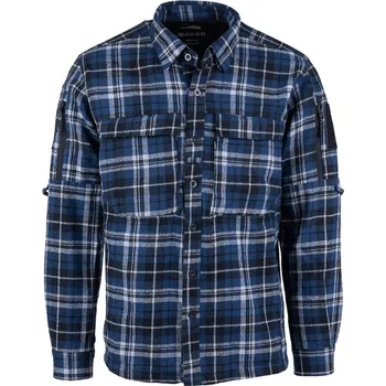 Pánská košile Flanelová košile Contractor - modrá/šedá, vel.3XL