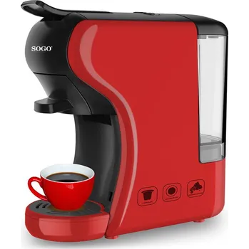 Kávovar Kapslový kávovar Sogo SS-5675-VEL. 19 bar červený (červený)
