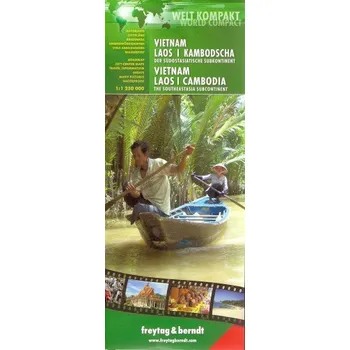 Wietnam Laos Kambodża mapa z przewodnikiem 1:1 250 000 Freytag & Berndt Kolektiv autorů