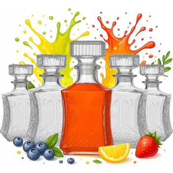 5x skleněná karafa LILIA 750ml na Likéry víno a alkohol, Dárek nádoby