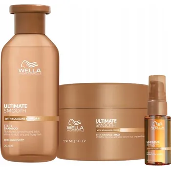 Šampon Wella Ultimate Smooth Šampon olejová maska pro suché vlasy sada 3 ks